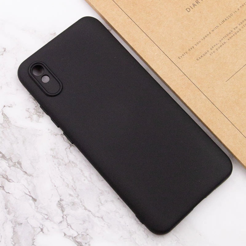 Чехол Silicone Cover Lakshmi Full Camera (AAA) для Xiaomi Redmi 9A, Черный / Black 2, Силикон, купить оптом с доставкой