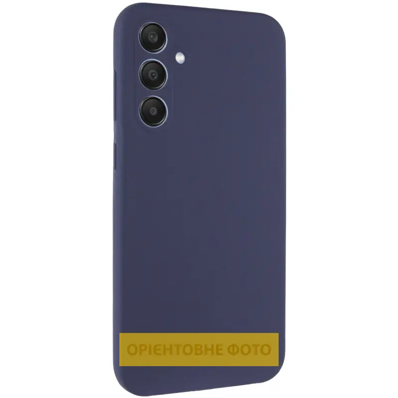 Чехол Silicone Cover Lakshmi Full Camera (AAA) для Samsung Galaxy A12, Темно-синий / Midnight blue, Силикон, купить оптом с доставкой