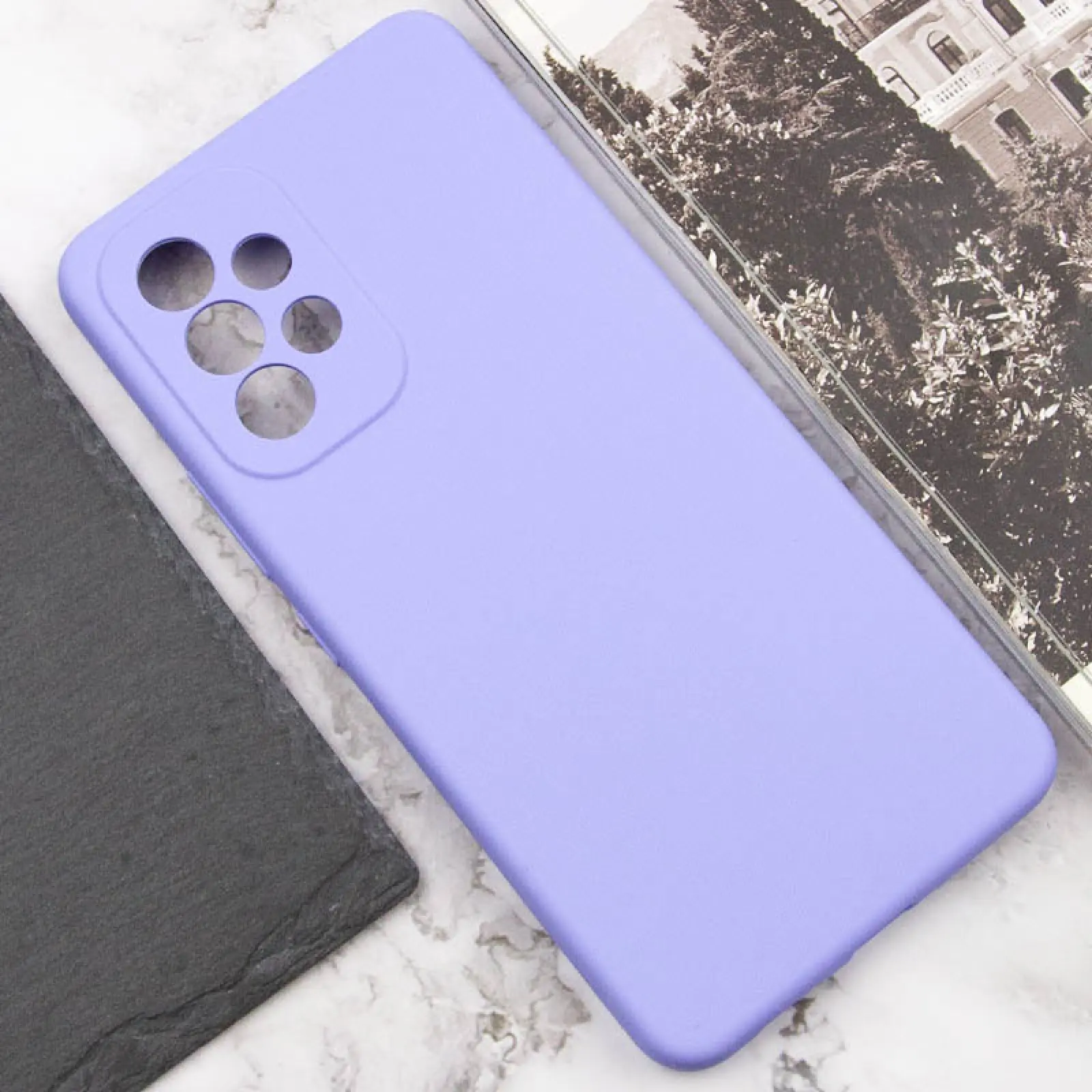 Чехол Silicone Cover Lakshmi Full Camera (AAA) для Samsung Galaxy A32 5G, Сиреневый / Dasheen 4, Силикон, купить оптом с доставкой