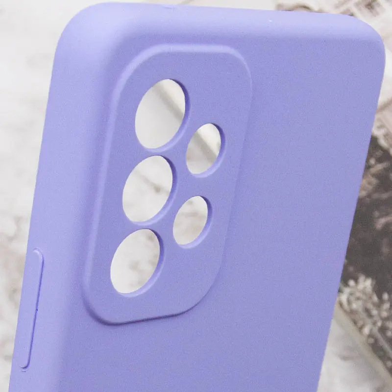 Чехол Silicone Cover Lakshmi Full Camera (AAA) для Samsung Galaxy A32 5G, Сиреневый / Dasheen 6, Силикон, купить оптом с доставкой