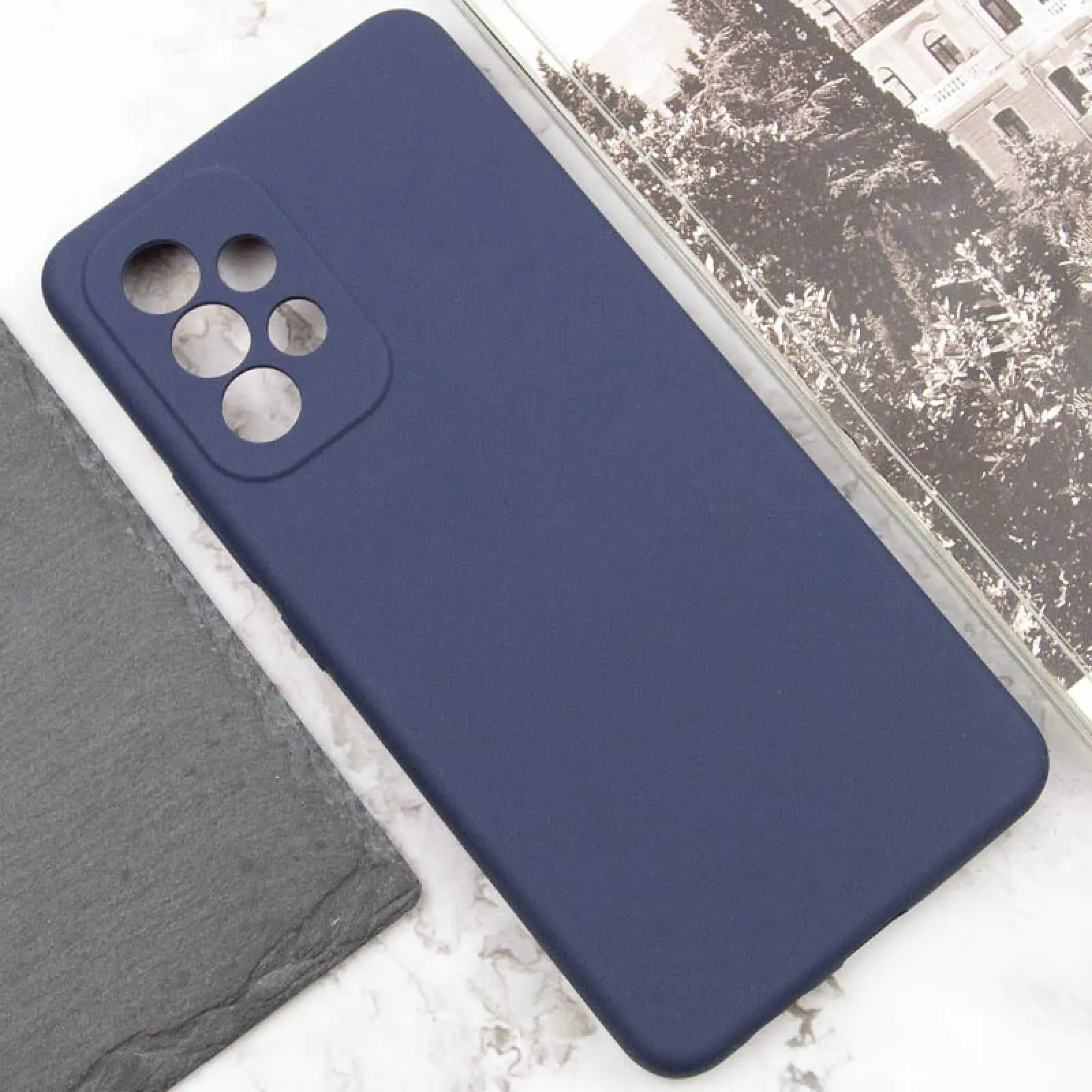 Чехол Silicone Cover Lakshmi Full Camera (AAA) для Samsung Galaxy A32 5G, Темно-синий / Midnight blue 4, Силикон, купить оптом с доставкой