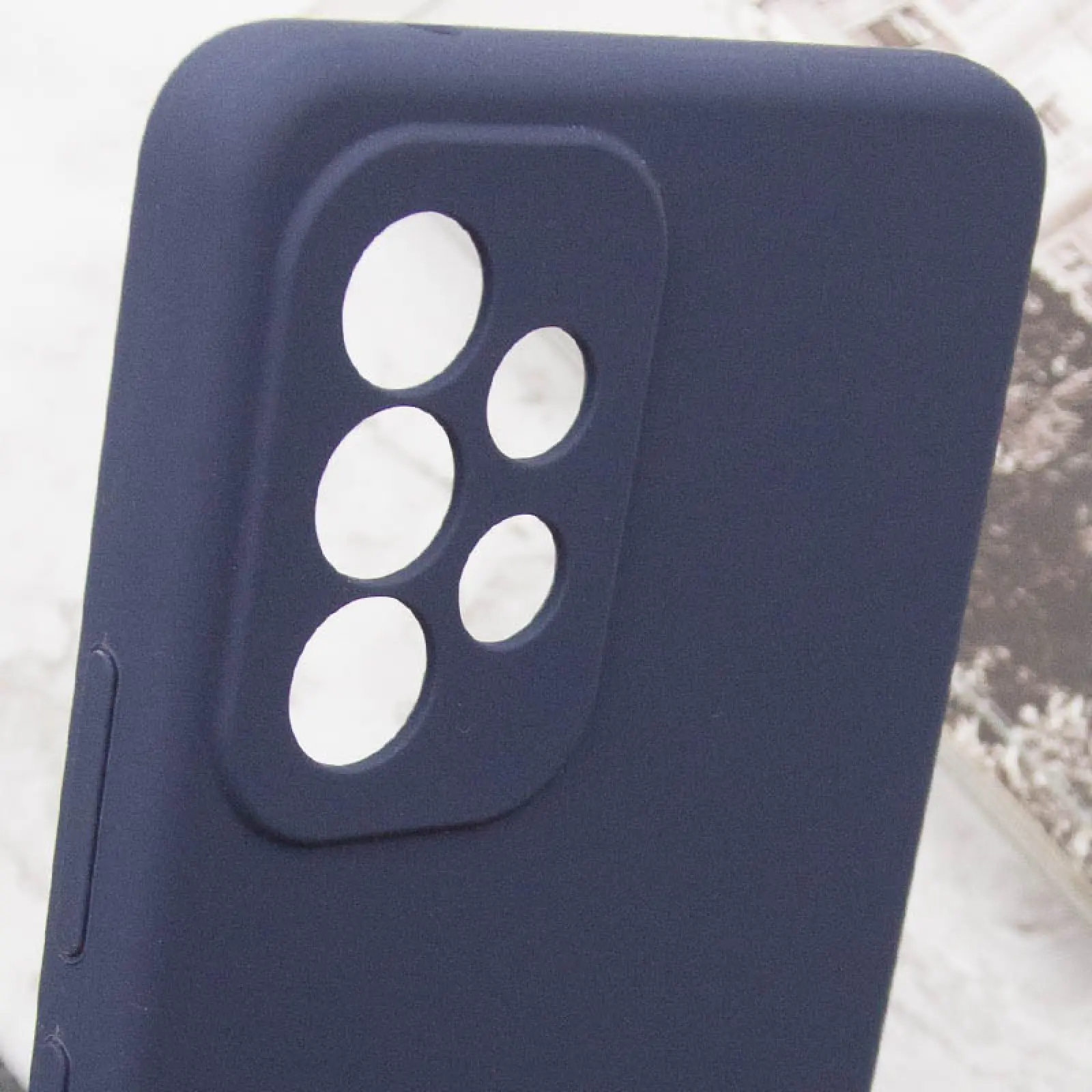 Чехол Silicone Cover Lakshmi Full Camera (AAA) для Samsung Galaxy A32 5G, Темно-синий / Midnight blue 5, Силикон, купить оптом с доставкой