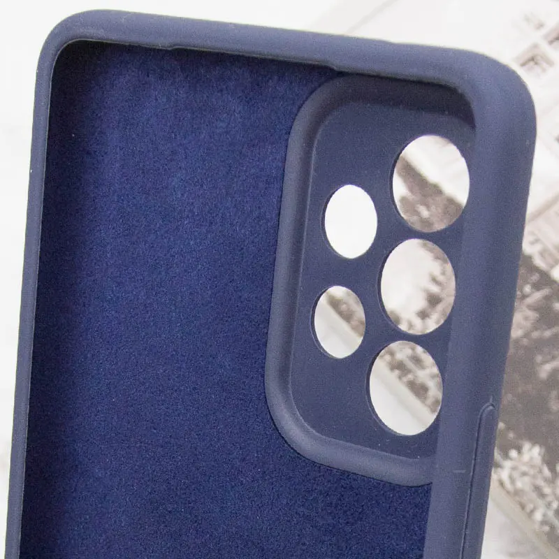 Чехол Silicone Cover Lakshmi Full Camera (AAA) для Samsung Galaxy A32 5G, Темно-синий / Midnight blue 6, Силикон, купить оптом с доставкой