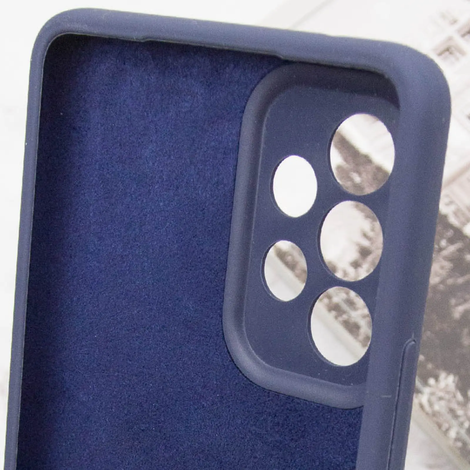 Чехол Silicone Cover Lakshmi Full Camera (AAA) для Samsung Galaxy A32 5G, Темно-синий / Midnight blue 6, Силикон, купить оптом с доставкой
