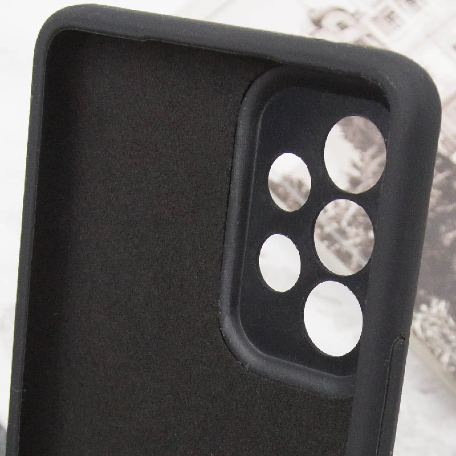 Чехол Silicone Cover Lakshmi Full Camera (AAA) для Samsung Galaxy A32 5G, Черный / Black 4, Силикон, купить оптом с доставкой