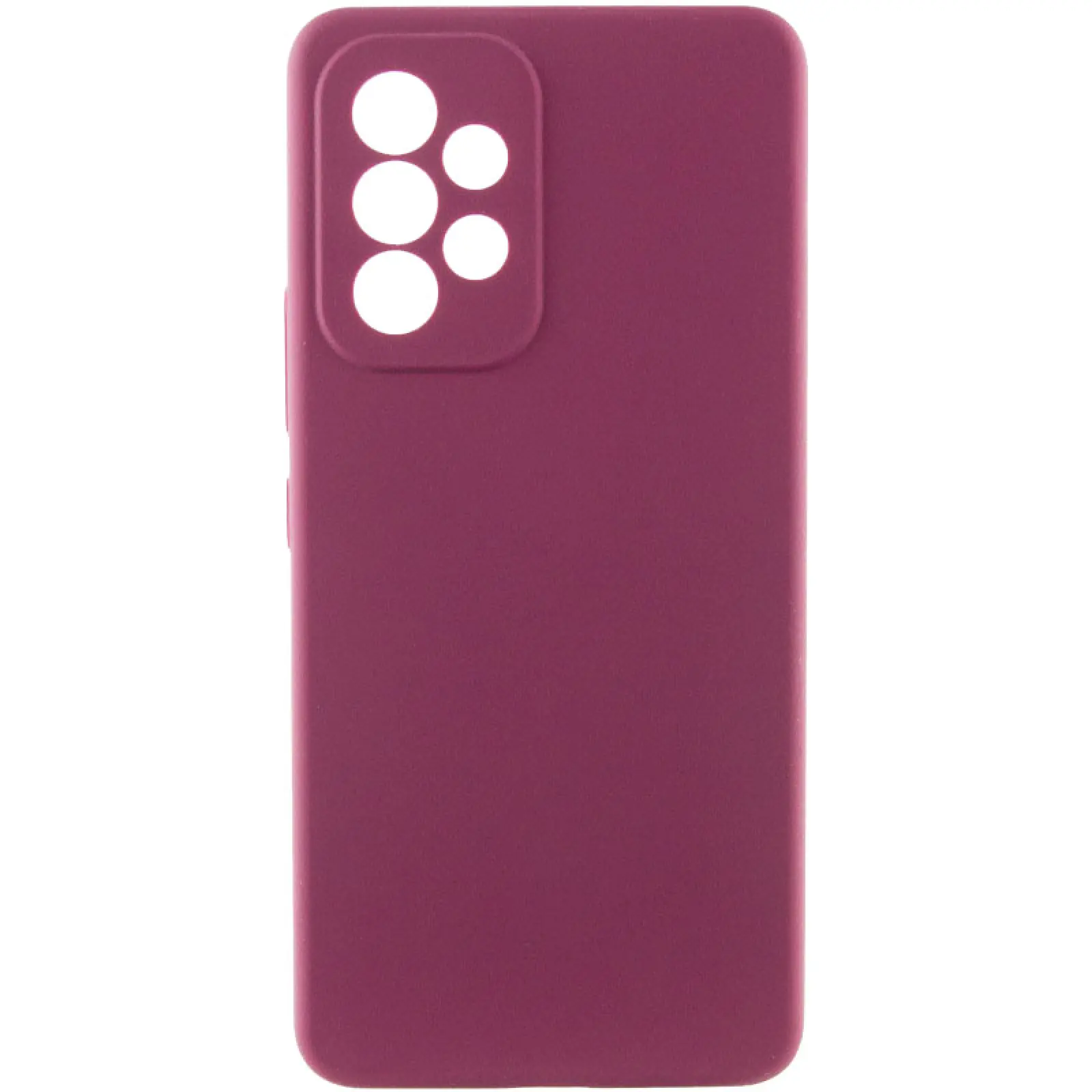 Чехол Silicone Cover Lakshmi Full Camera (AAA) для Samsung Galaxy A32 4G, Бордовый / Plum, Силикон, купить оптом с доставкой