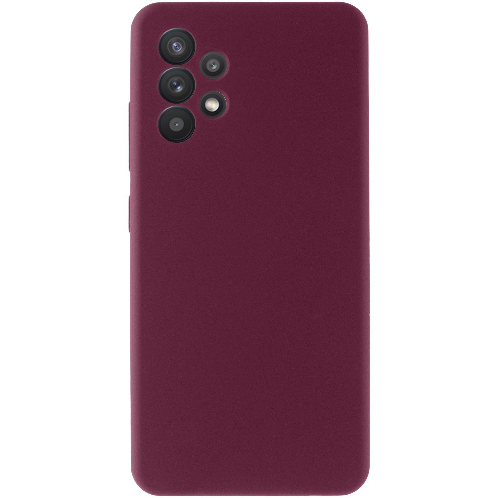 Чохол Silicone Cover Lakshmi Full Camera (AAA) для Samsung Galaxy A32 4G, Бордовий / Plum 1, Силікон, купити оптом з доставкою