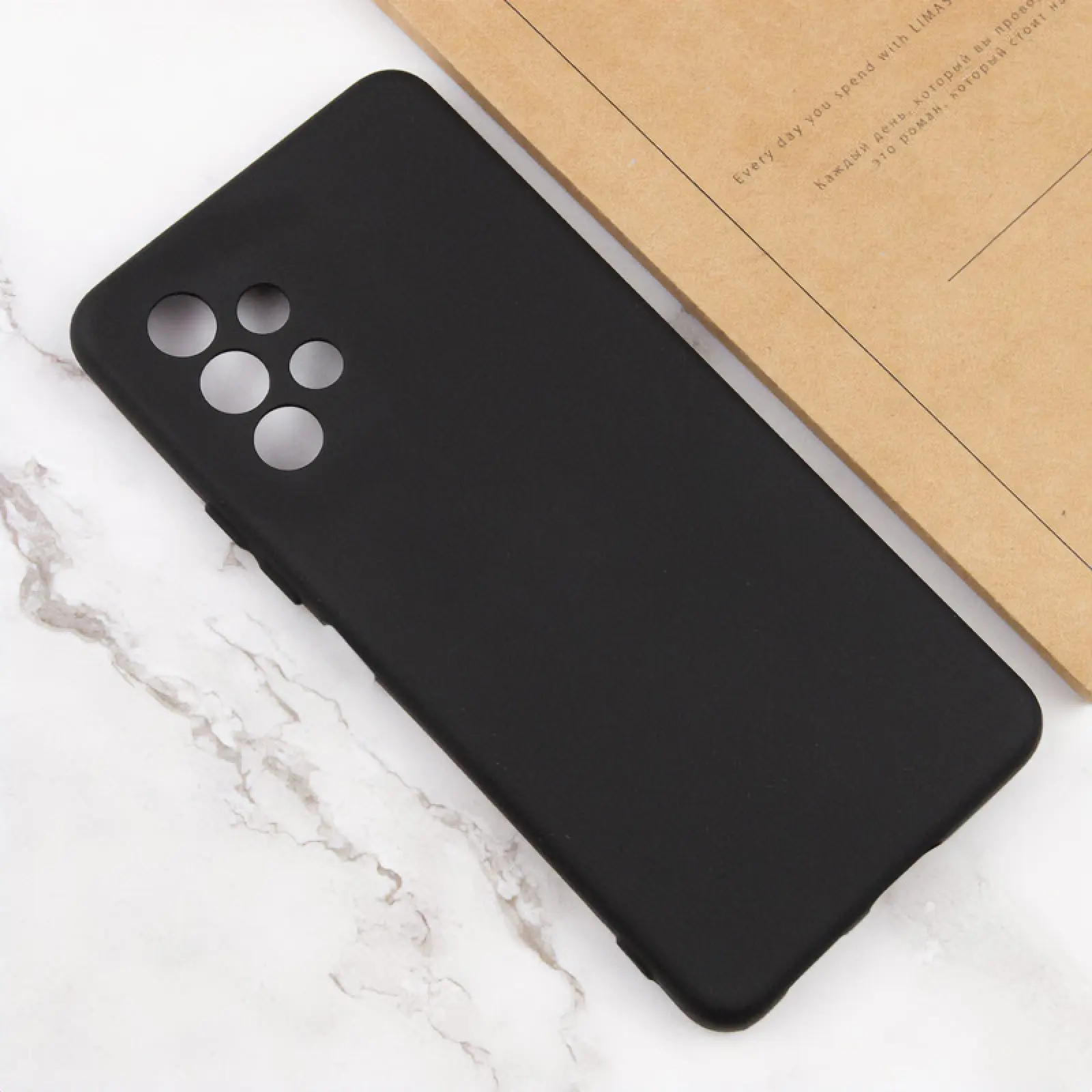 Чехол Silicone Cover Lakshmi Full Camera (AAA) для Samsung Galaxy A32 4G, Черный / Black 3, Силикон, купить оптом с доставкой