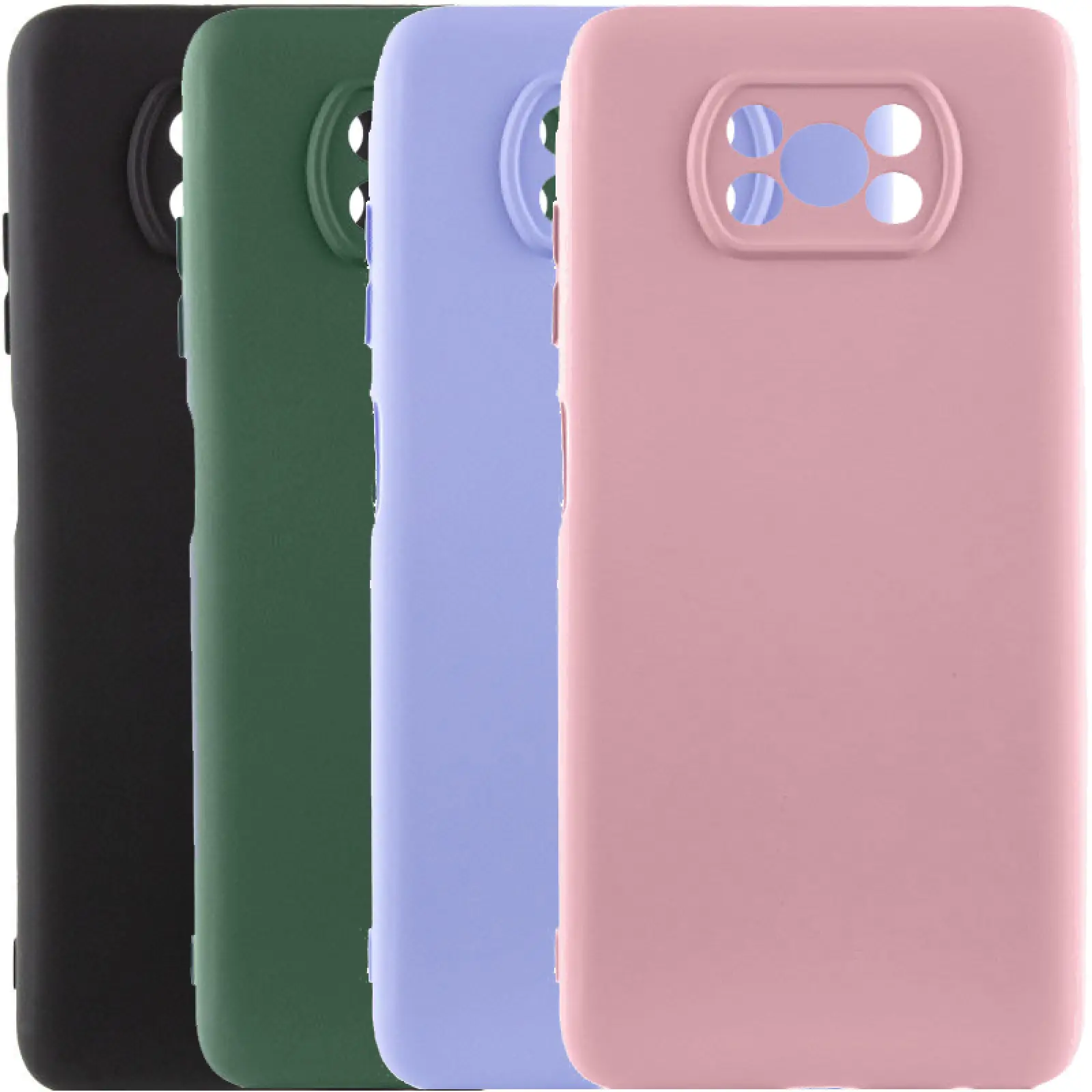 Чехол Silicone Cover Lakshmi Full Camera (AAA) для Xiaomi Poco X3 NFC / Poco X3 Pro, Силикон, купить оптом с доставкой