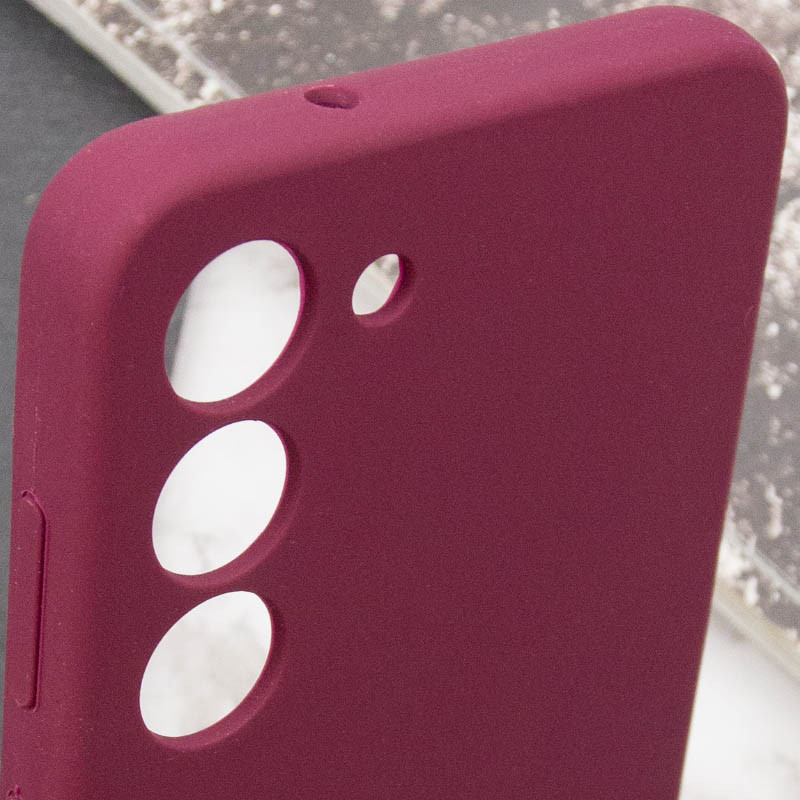 Чехол Silicone Cover Lakshmi Full Camera (AAA) для Samsung Galaxy S21 FE, Бордовый / Plum 5, Силикон, купить оптом с доставкой