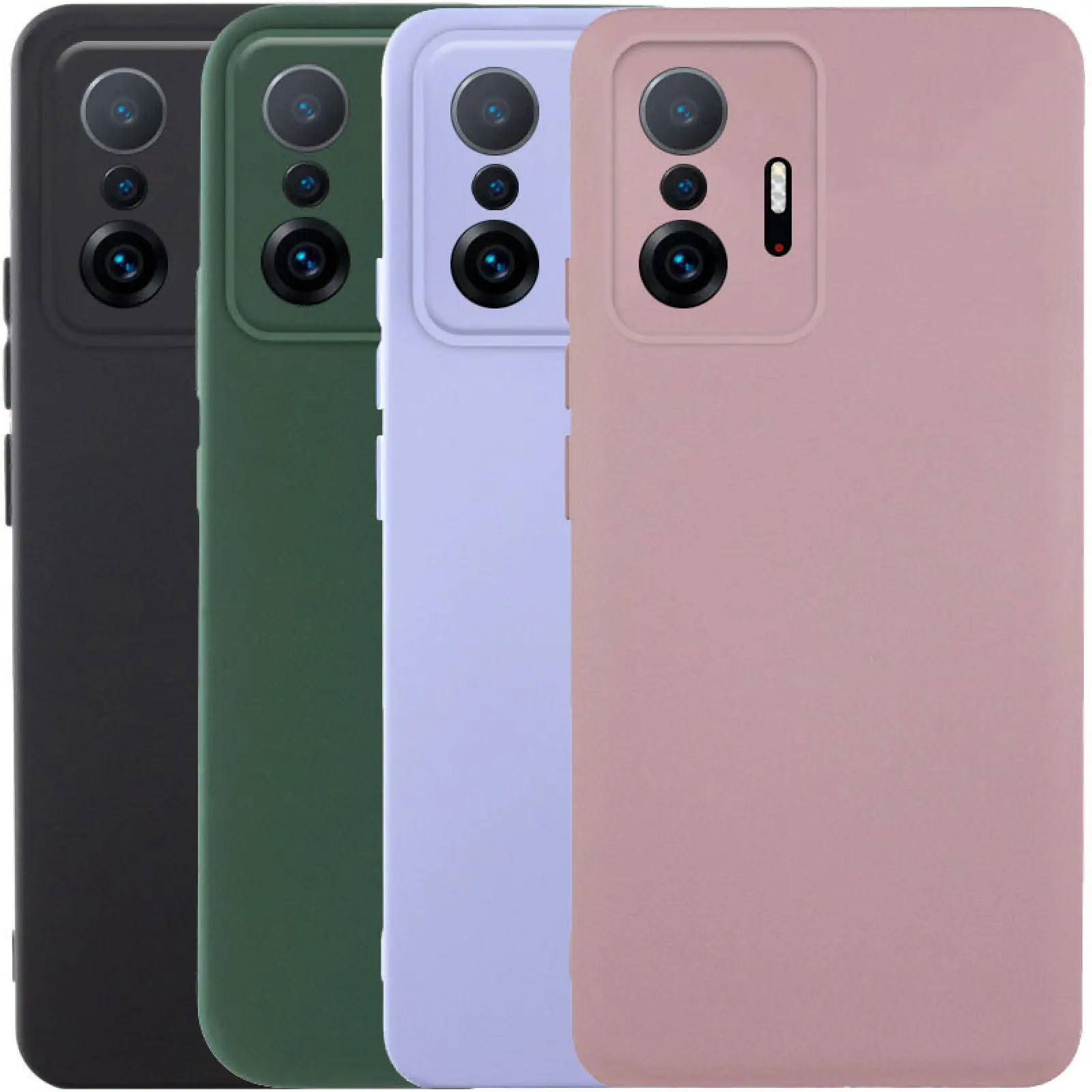 Чехол Silicone Cover Lakshmi Full Camera (AAA) для Xiaomi 11T / 11T Pro, Силикон, купить оптом с доставкой
