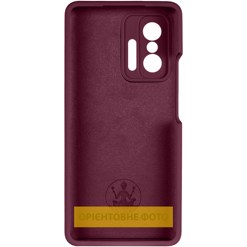Чохол Silicone Cover Lakshmi Full Camera (AAA) для Xiaomi 11T / 11T Pro, Бордовий / Plum 2, Силікон, купити оптом з доставкою