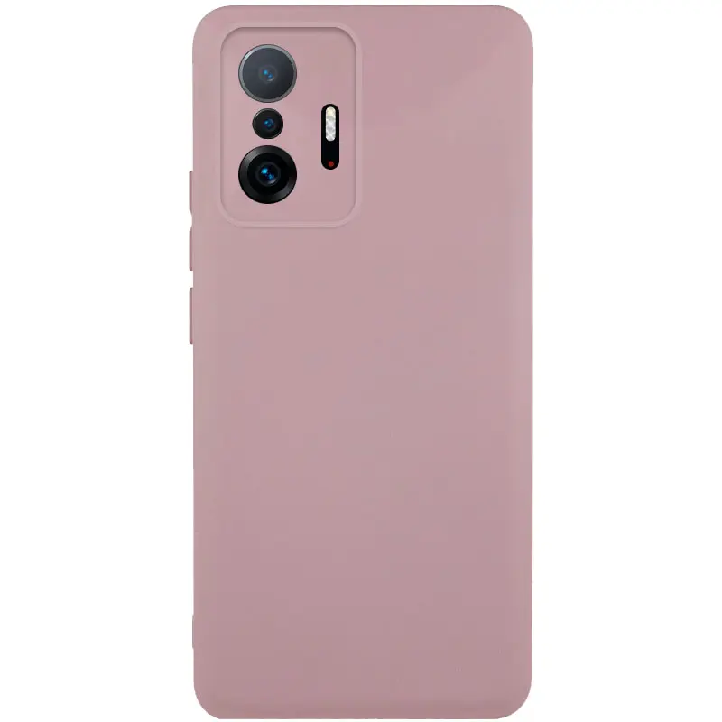 Чехол Silicone Cover Lakshmi Full Camera (AAA) для Xiaomi 11T / 11T Pro, Розовый / Pink Sand, Силикон, купить оптом с доставкой