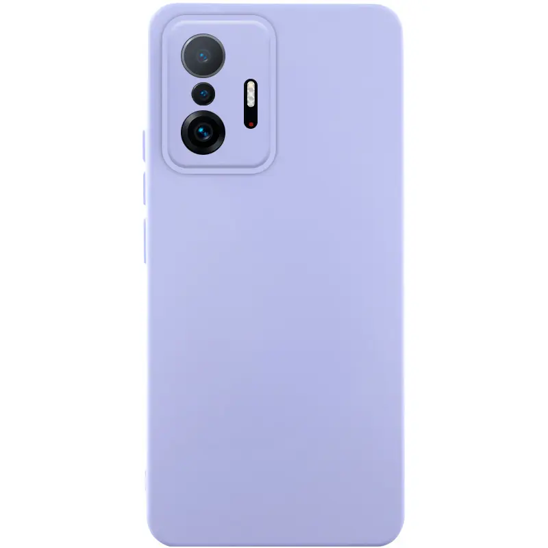 Чехол Silicone Cover Lakshmi Full Camera (AAA) для Xiaomi 11T / 11T Pro, Сиреневый / Dasheen, Силикон, купить оптом с доставкой