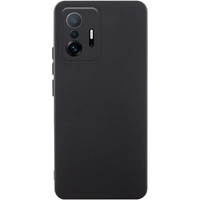 Чехол Silicone Cover Lakshmi Full Camera (AAA) для Xiaomi 11T / 11T Pro, Черный / Black, Силикон, купить оптом с доставкой