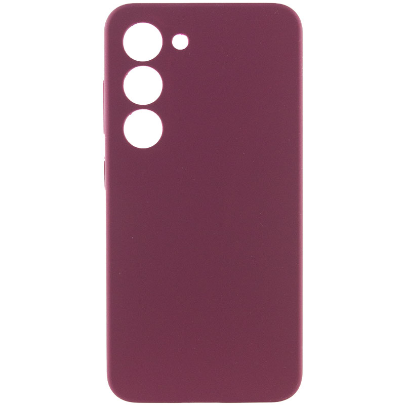 Чохол Silicone Cover Lakshmi Full Camera (AAA) для Samsung Galaxy S22, Бордовий / Plum, Силікон, купити оптом з доставкою