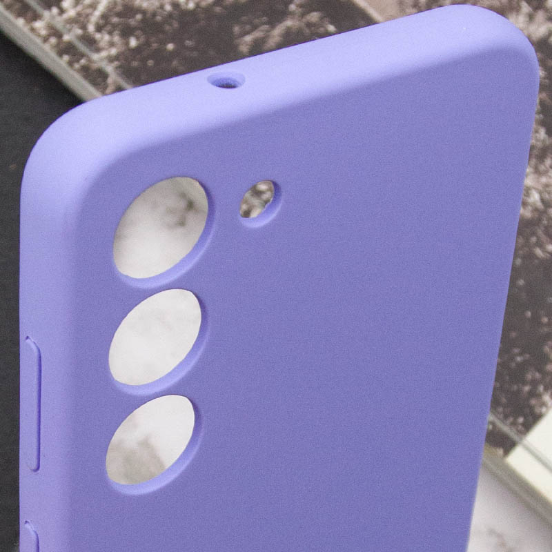 Чохол Silicone Cover Lakshmi Full Camera (AAA) для Samsung Galaxy S22, Бузковий / Dasheen 5, Силікон, купити оптом з доставкою