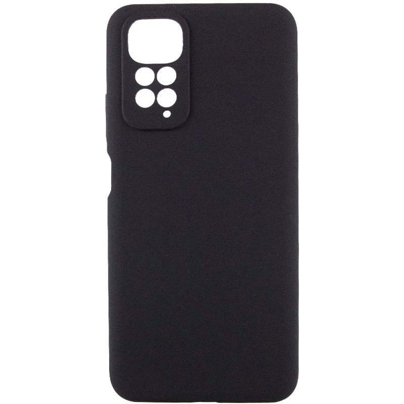 Чехол Silicone Cover Lakshmi Full Camera (AAA) для Xiaomi Redmi Note 11 (Global) / Note 11S, Черный / Black, Силикон, купить оптом с доставкой