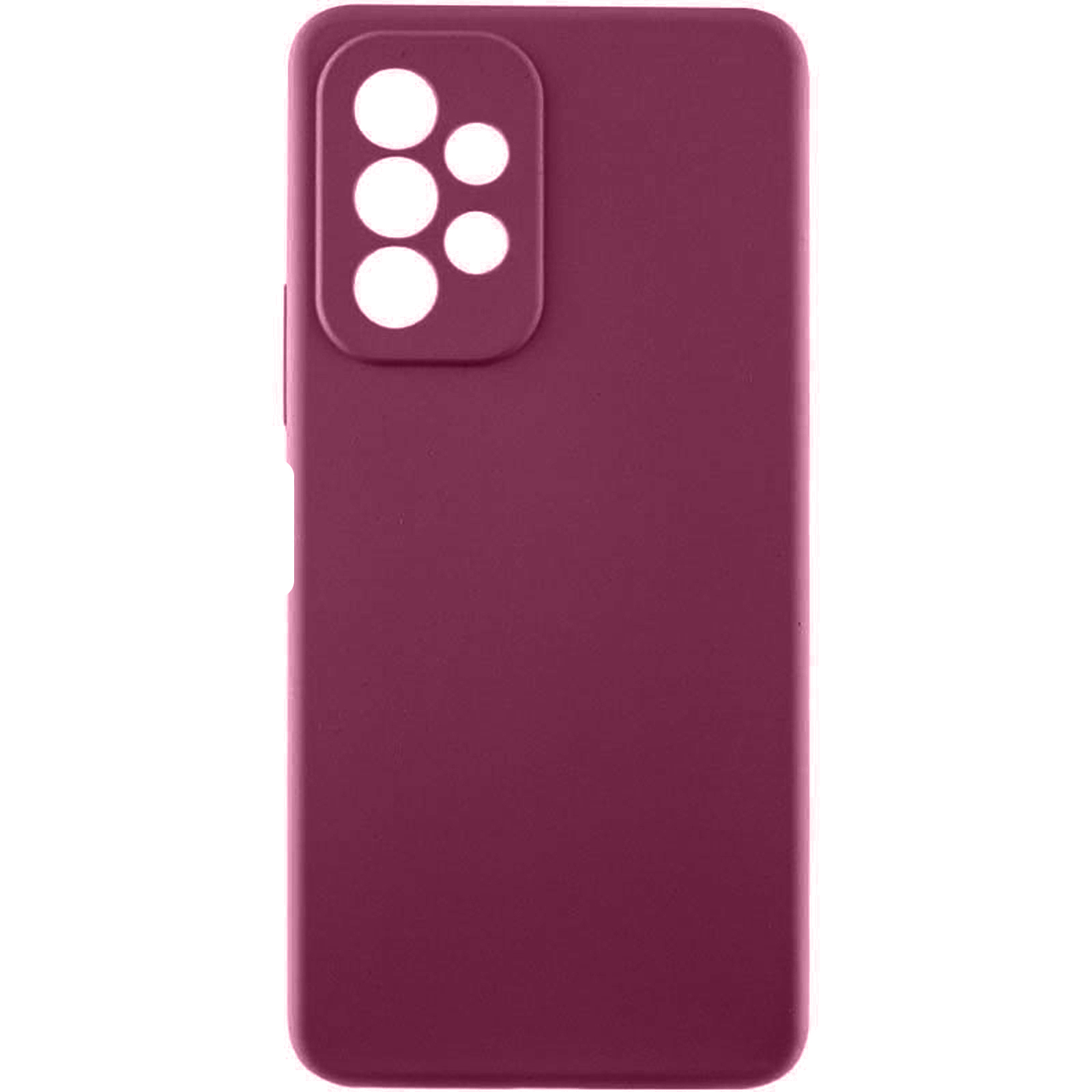 Чехол Silicone Cover Lakshmi Full Camera (AAA) для Samsung Galaxy A23 4G, Бордовый / Plum, Силикон, купить оптом с доставкой