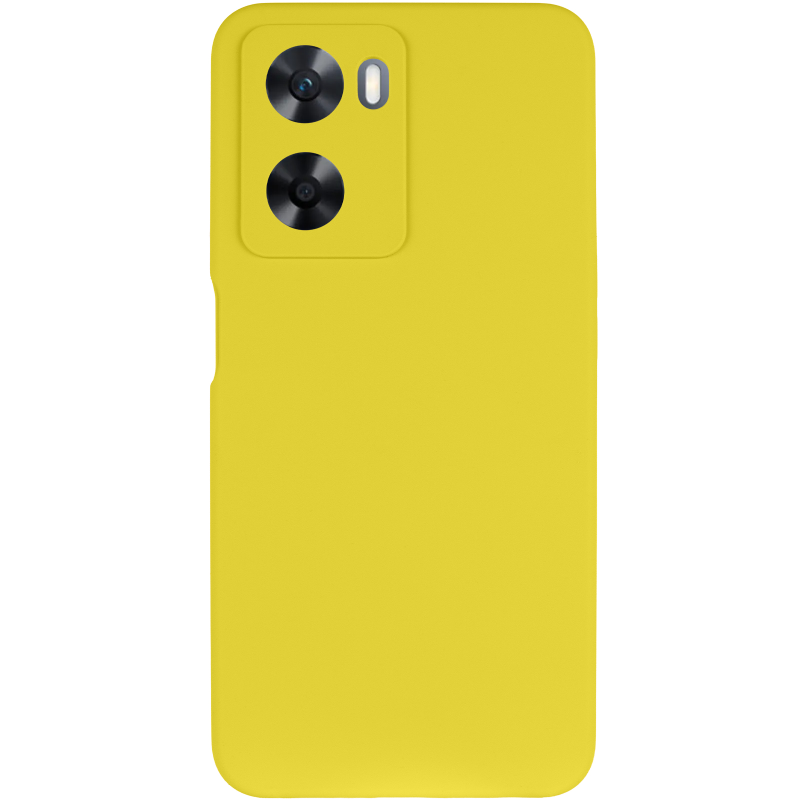 Чохол Silicone Cover Lakshmi Full Camera (AAA) для Oppo A57s / A77s, Жовтий / Yellow 1, Силікон, купити оптом з доставкою