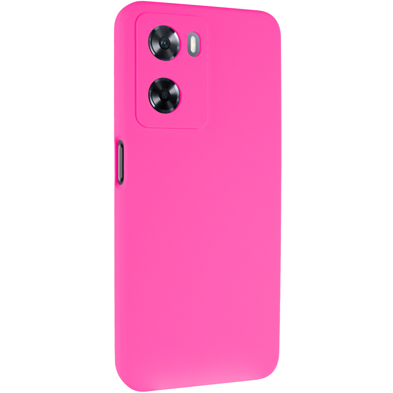 Чохол Silicone Cover Lakshmi Full Camera (AAA) для Oppo A57s / A77s, Рожевий / Barbie pink, Силікон, купити оптом з доставкою