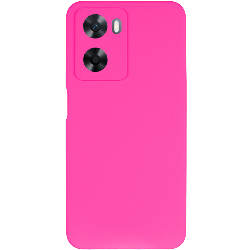 Чохол Silicone Cover Lakshmi Full Camera (AAA) для Oppo A57s / A77s, Рожевий / Barbie pink 1, Силікон, купити оптом з доставкою