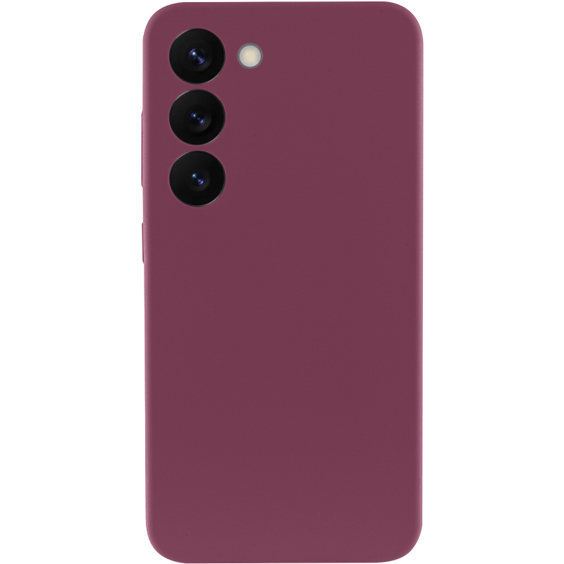 Чехол Silicone Cover Lakshmi Full Camera (AAA) для Samsung Galaxy S23, Бордовый / Plum 5, Силикон, купить оптом с доставкой