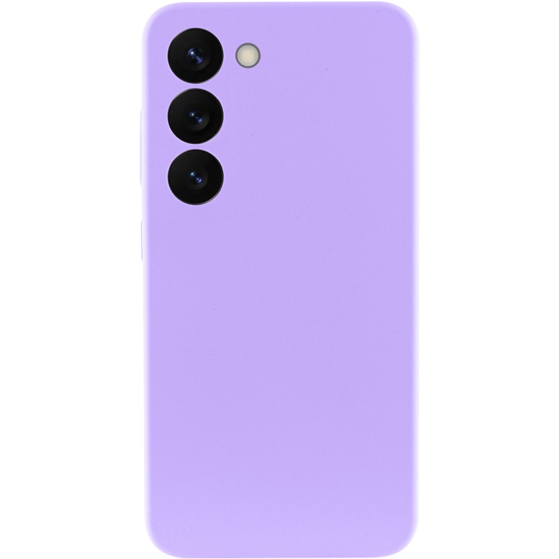 Чохол Silicone Cover Lakshmi Full Camera (AAA) для Samsung Galaxy S23, Бузковий / Dasheen 7, Силікон, купити оптом з доставкою