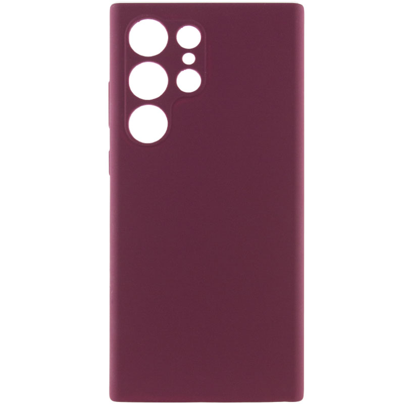 Чохол Silicone Cover Lakshmi Full Camera (AAA) для Samsung Galaxy S23 Ultra, Бордовий / Plum, Силікон, купити оптом з доставкою