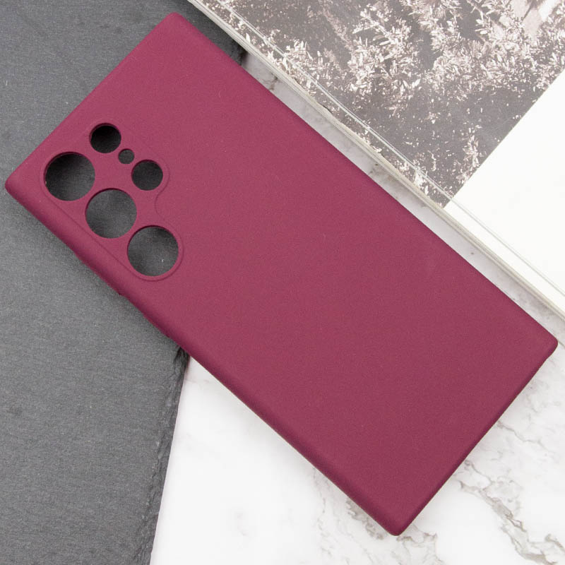 Чохол Silicone Cover Lakshmi Full Camera (AAA) для Samsung Galaxy S23 Ultra, Бордовий / Plum 4, Силікон, купити оптом з доставкою
