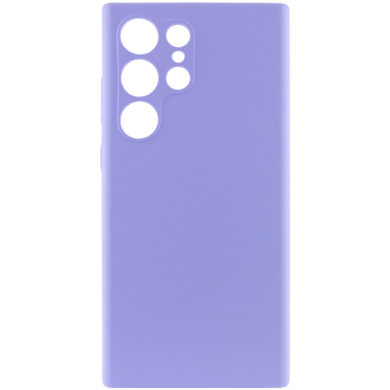 Чохол Silicone Cover Lakshmi Full Camera (AAA) для Samsung Galaxy S23 Ultra, Бузковий / Dasheen, Силікон, купити оптом з доставкою