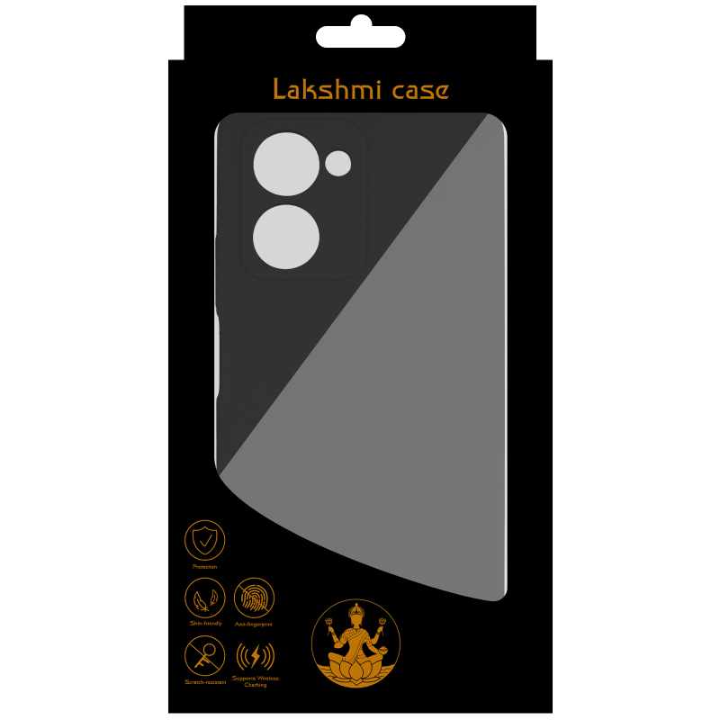 Чохол Silicone Cover Lakshmi Full Camera (AAA) для Realme C33, Чорний / Black 3, Силікон, купити оптом з доставкою