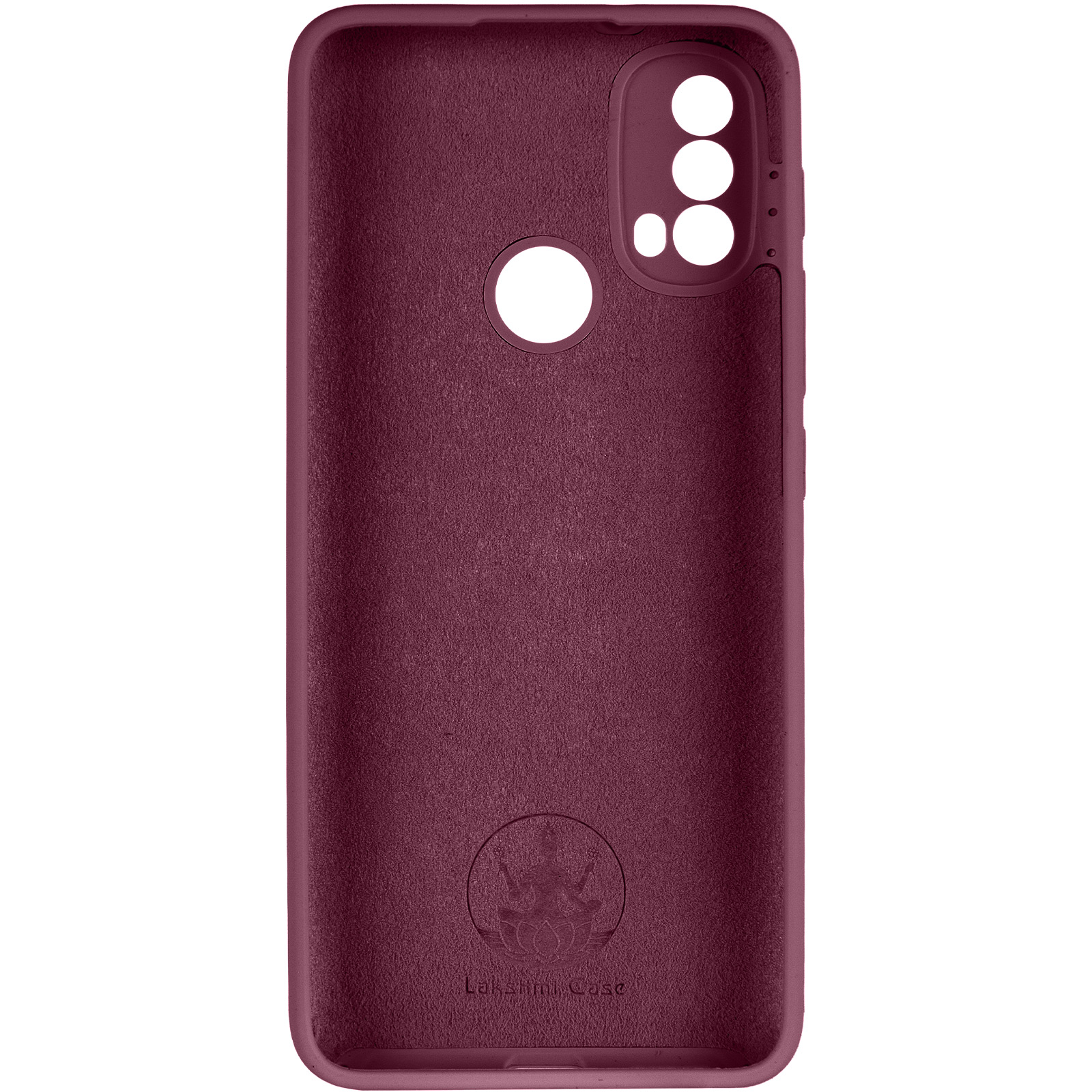Чохол Silicone Cover Lakshmi Full Camera (AAA) для Motorola Moto E40, Бордовий / Plum 2, Силікон, купити оптом з доставкою