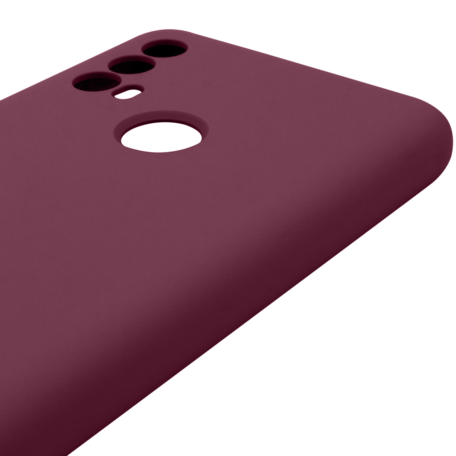 Чохол Silicone Cover Lakshmi Full Camera (AAA) для Motorola Moto E40, Бордовий / Plum 3, Силікон, купити оптом з доставкою