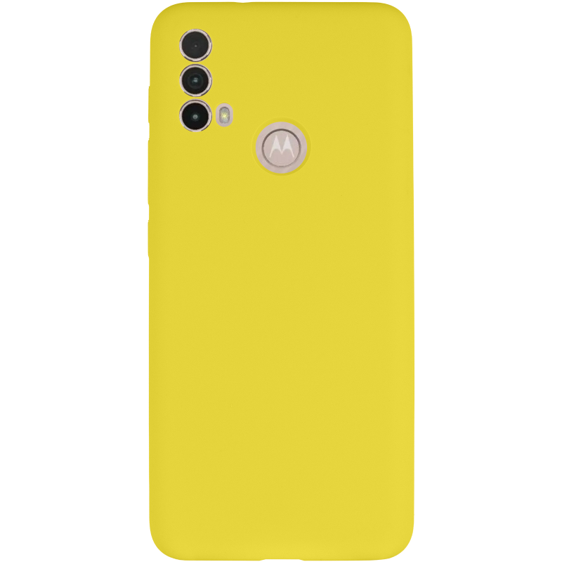 Чохол Silicone Cover Lakshmi Full Camera (AAA) для Motorola Moto E40, Жовтий / Yellow 1, Силікон, купити оптом з доставкою