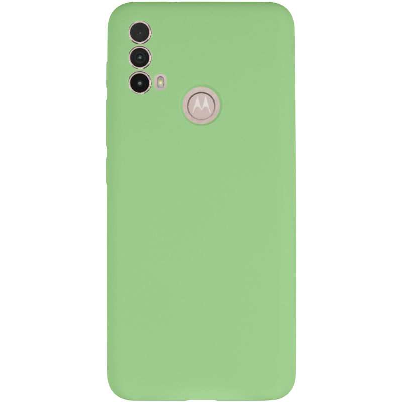 Чохол Silicone Cover Lakshmi Full Camera (AAA) для Motorola Moto E40, М'ятний / Mint 1, Силікон, купити оптом з доставкою