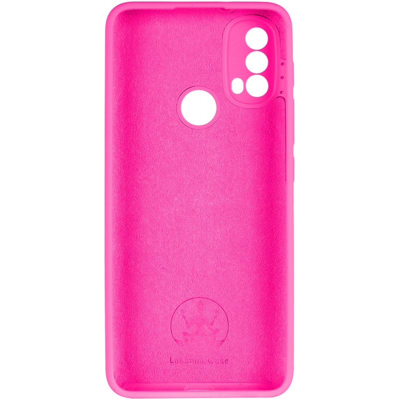 Чохол Silicone Cover Lakshmi Full Camera (AAA) для Motorola Moto E40, Рожевий / Barbie pink 2, Силікон, купити оптом з доставкою