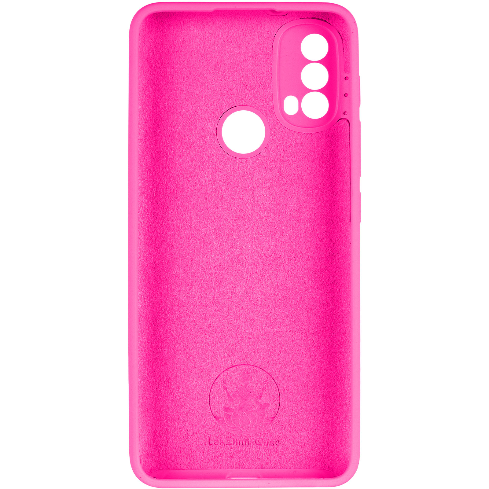 Чохол Silicone Cover Lakshmi Full Camera (AAA) для Motorola Moto E40, Рожевий / Barbie pink 2, Силікон, купити оптом з доставкою