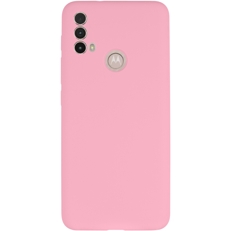 Чохол Silicone Cover Lakshmi Full Camera (AAA) для Motorola Moto E40, Рожевий / Light pink 1, Силікон, купити оптом з доставкою