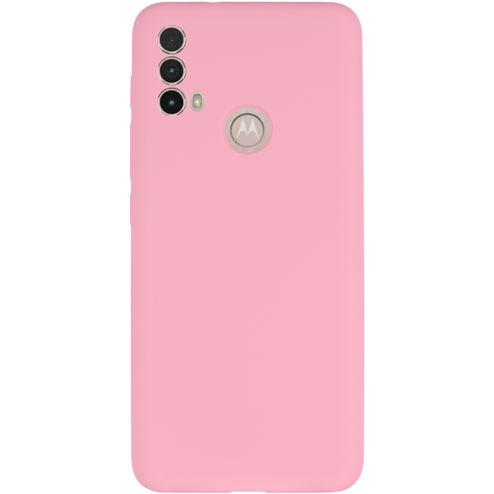 Чохол Silicone Cover Lakshmi Full Camera (AAA) для Motorola Moto E40, Рожевий / Light pink 1, Силікон, купити оптом з доставкою