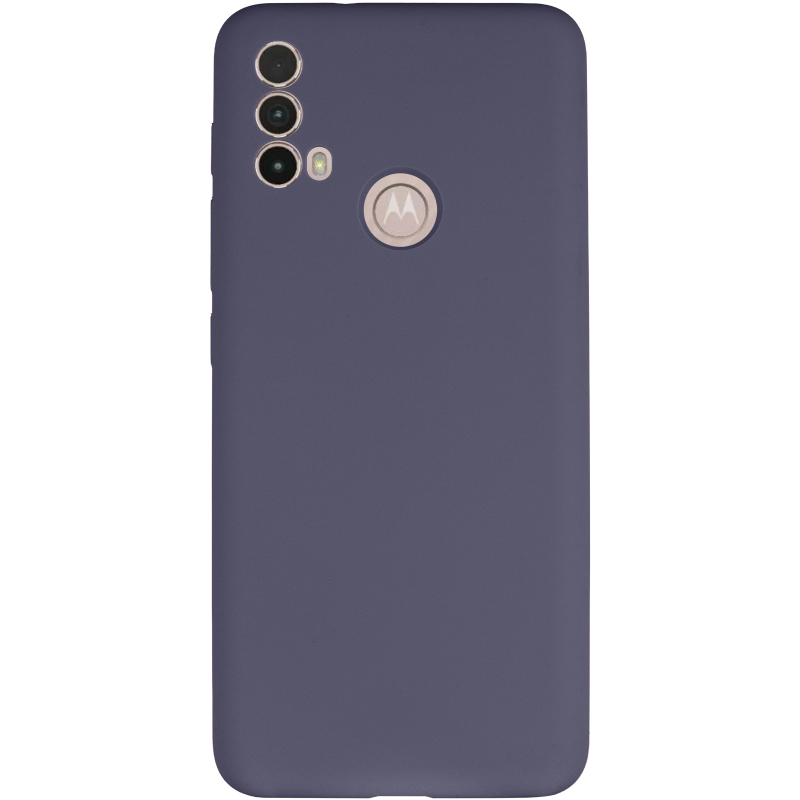Чохол Silicone Cover Lakshmi Full Camera (AAA) для Motorola Moto E40, Сірий / Dark Gray 1, Силікон, купити оптом з доставкою