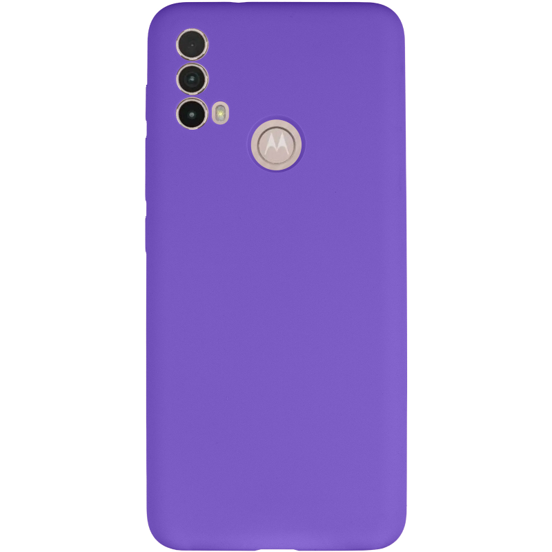 Чохол Silicone Cover Lakshmi Full Camera (AAA) для Motorola Moto E40, Фіолетовий / Amethyst 1, Силікон, купити оптом з доставкою