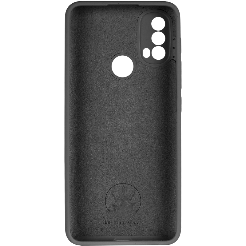 Чохол Silicone Cover Lakshmi Full Camera (AAA) для Motorola Moto E40, Чорний / Black 3, Силікон, купити оптом з доставкою