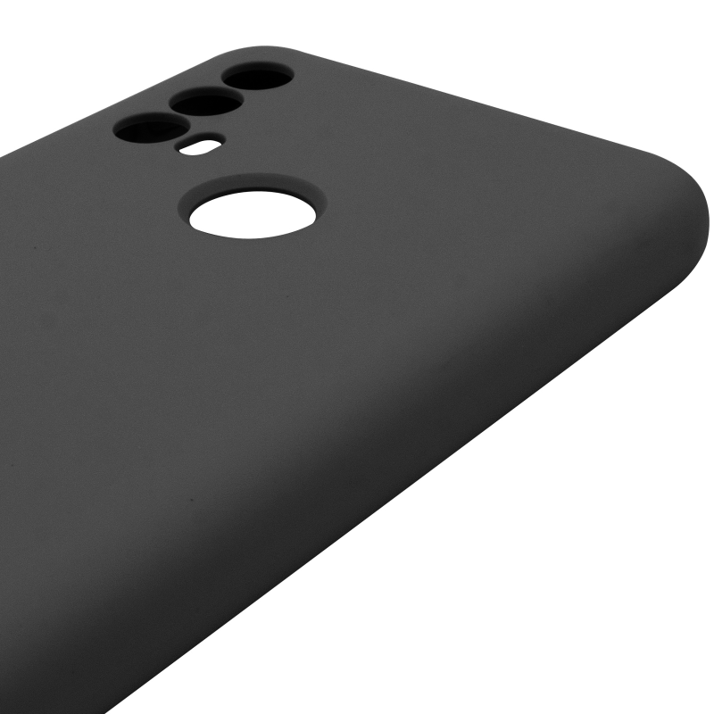 Чохол Silicone Cover Lakshmi Full Camera (AAA) для Motorola Moto E40, Чорний / Black 4, Силікон, купити оптом з доставкою