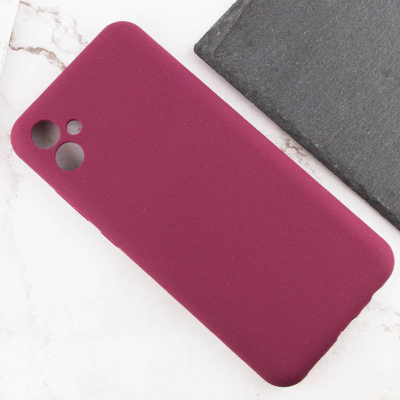 Чохол Silicone Cover Lakshmi Full Camera (AAA) для Samsung Galaxy A04e, Бордовий / Plum 4, Силікон, купити оптом з доставкою