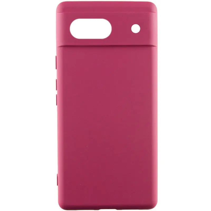 Чехол Silicone Cover Lakshmi Full Camera (AAA) для Google Pixel 7a, Бордовый / Plum, Силикон, купить оптом с доставкой