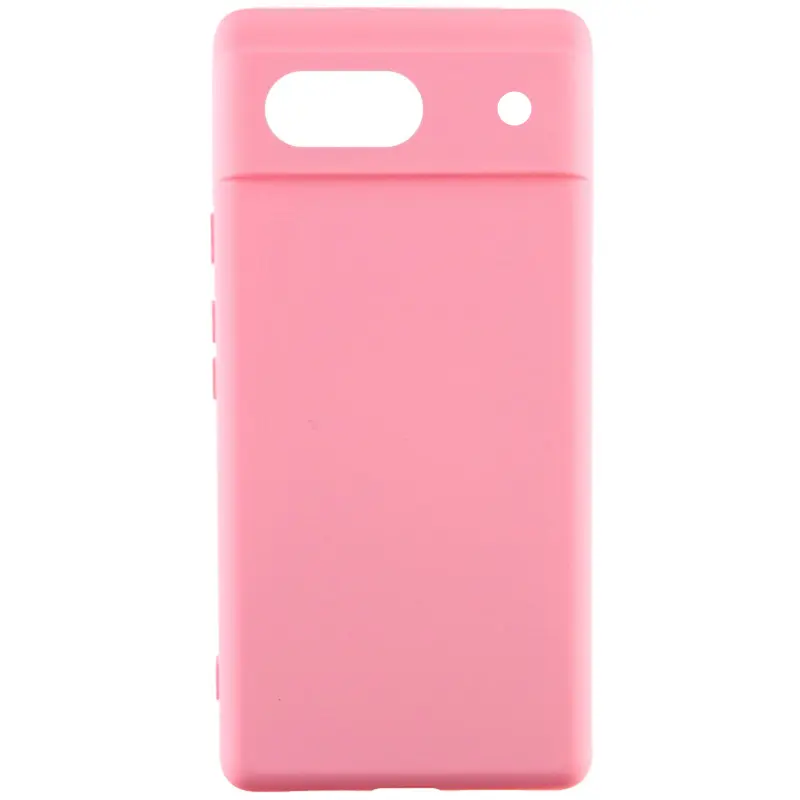 Чехол Silicone Cover Lakshmi Full Camera (AAA) для Google Pixel 7a, Розовый / Light pink, Силикон, купить оптом с доставкой