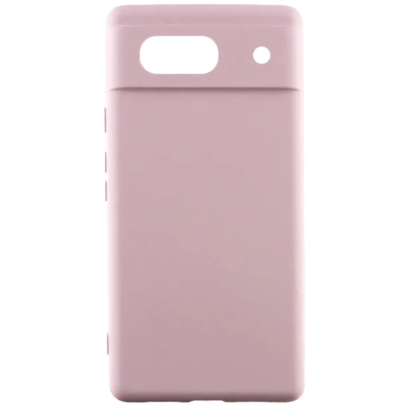 Чехол Silicone Cover Lakshmi Full Camera (AAA) для Google Pixel 7a, Розовый / Pink Sand, Силикон, купить оптом с доставкой