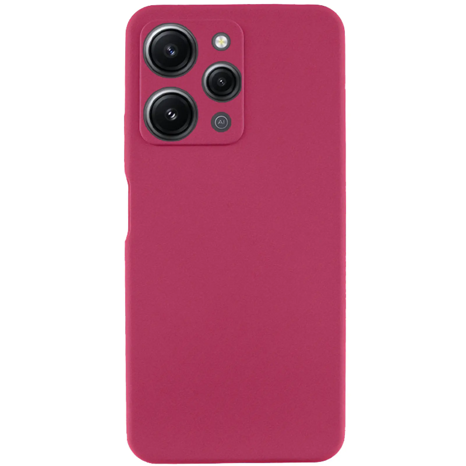 Чохол Silicone Cover Lakshmi Full Camera (AAA) для Xiaomi Redmi 12, Бордовий / Plum, Силікон, купити оптом з доставкою