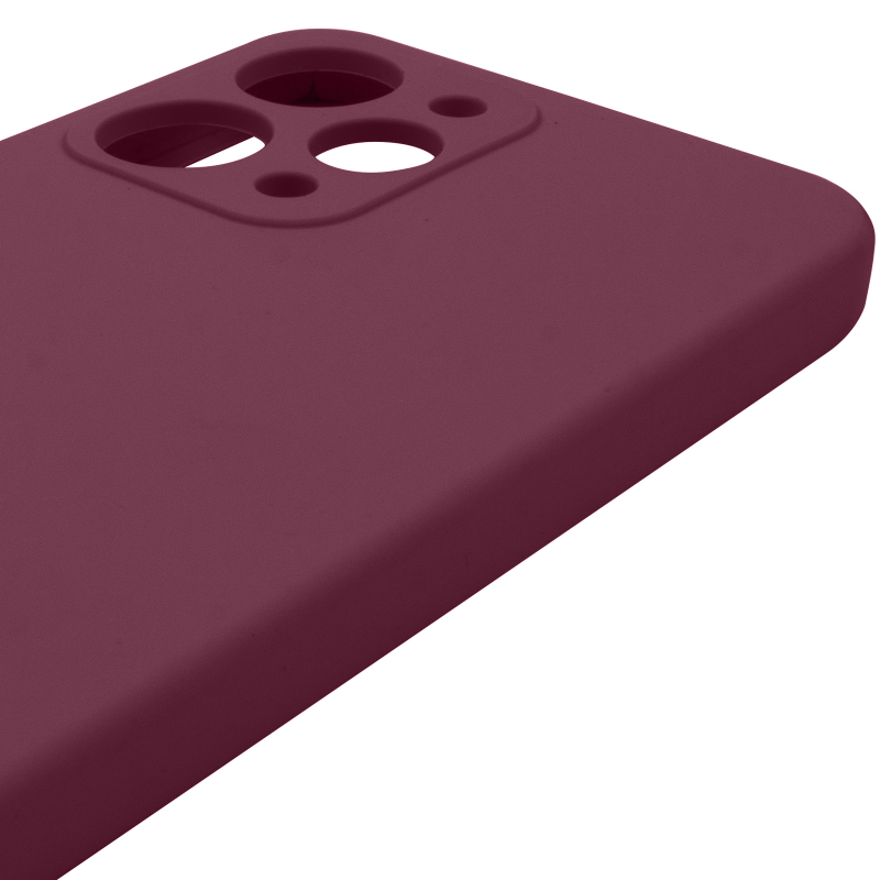 Чохол Silicone Cover Lakshmi Full Camera (AAA) для Xiaomi Redmi 12, Бордовий / Plum 3, Силікон, купити оптом з доставкою